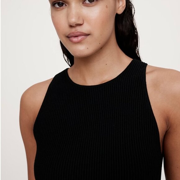 Banana Republic Sculpted Ribbed Tank, Black, Small NWOT - Picture 2 of 6